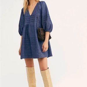 Free People Sweet Surrender Denim Mini Dress